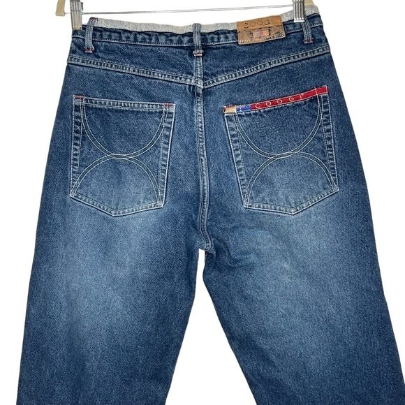 Y2K COOGI Thermal Lined Dark Wash Straight Leg Denim Blue Jeans Size 32 X 32 - Picture 13 of 15